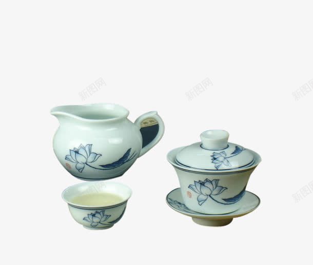 陶瓷茶具png免抠素材_新图网 https://ixintu.com 中国风 茶杯 茶碗 陶瓷茶具