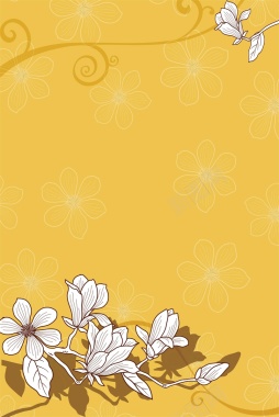 黄色花纹纹理平面广告矢量图背景