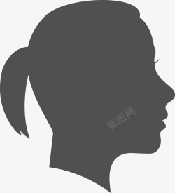 扎着小辫子扎着辫子的女人图图标高清图片