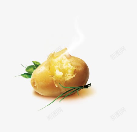 煮熟的土豆psd免抠素材_新图网 https://ixintu.com 煮熟的土豆 葱 马铃薯