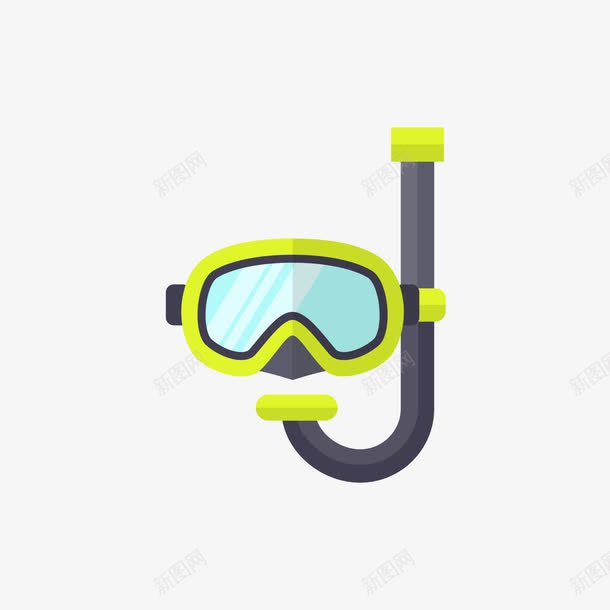 灰绿色潜水镜png免抠素材_新图网 https://ixintu.com 潜水 潜水设备 潜水镜 灰色 绿色 设备