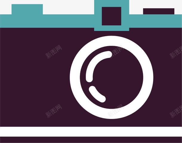 简约照相机图案png免抠素材_新图网 https://ixintu.com 免抠PNG 卡通照相机 拍照 照相 相机 简单 紫色