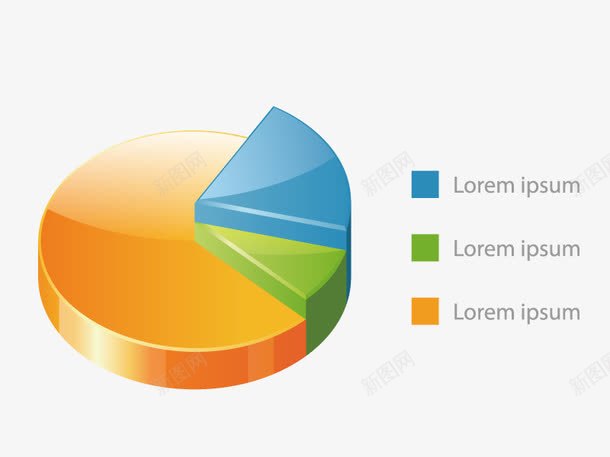 数据分析占比png免抠素材_新图网 https://ixintu.com 创意 占比 圆饼 立体效果
