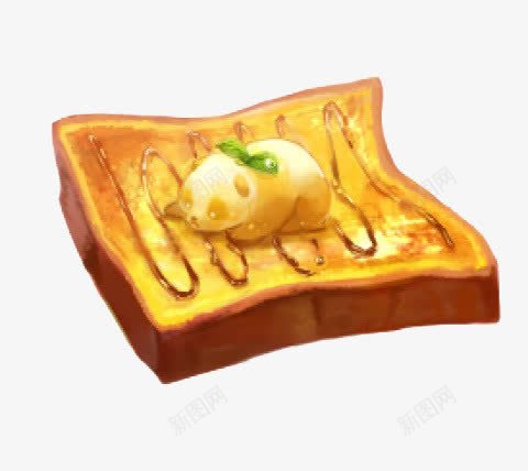 奶酪面包png免抠素材_新图网 https://ixintu.com 卡通 手绘 沙拉 面包 面包片 食物