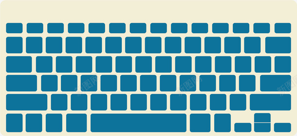 蓝色的键盘矢量图ai免抠素材_新图网 https://ixintu.com 创意 卡通手绘 商务 清新 科技 蓝色 装饰 键盘 矢量图