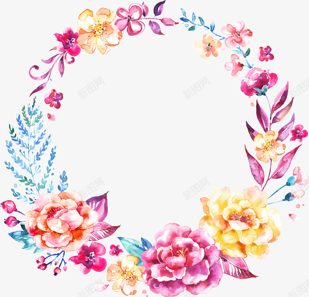花框图案png免抠素材_新图网 https://ixintu.com 背景 花卉 花朵 花朵花框 花框 装饰图案