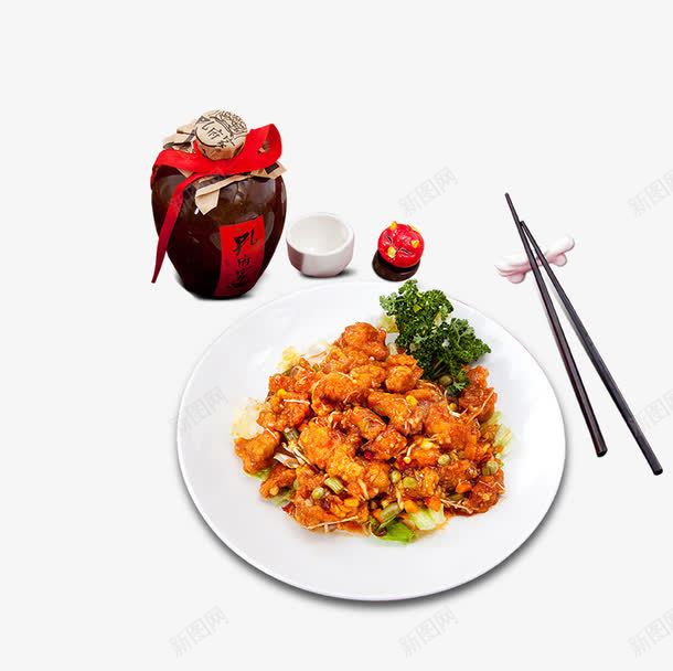 酒菜png免抠素材_新图网 https://ixintu.com 坛装酒菜酒肉就餐饮食排骨