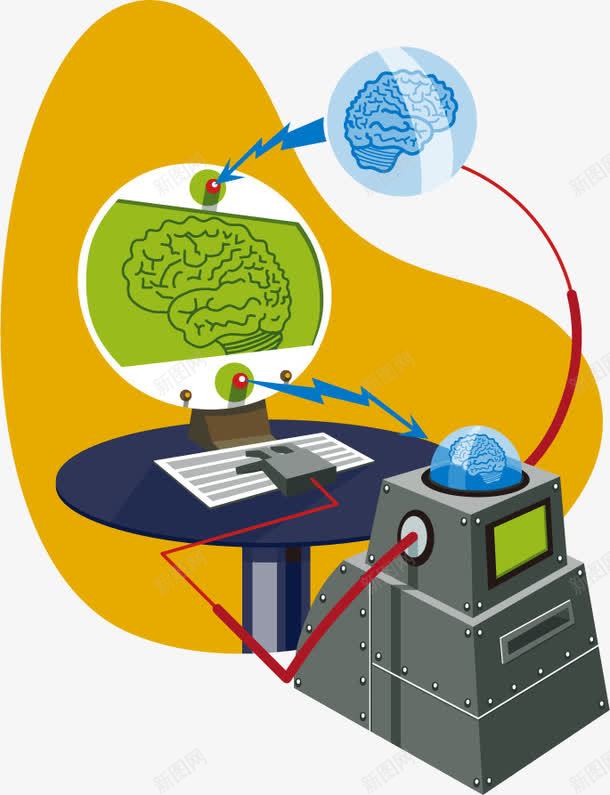 幽默插画矢量图eps免抠素材_新图网 https://ixintu.com 书籍插图 平面设计 幽默插画 科技 计算机 矢量图