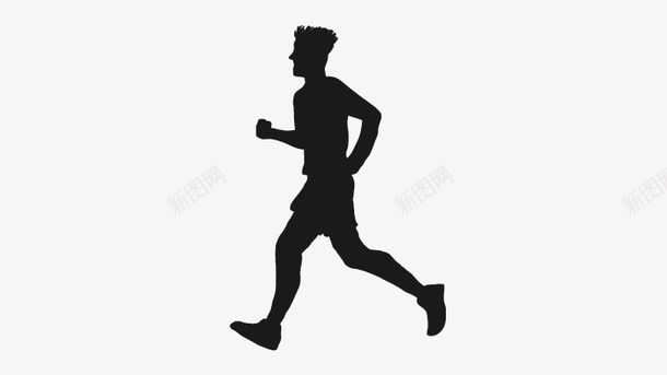 健身男生剪影png免抠素材_新图网 https://ixintu.com 健身男生剪影 小黑人跑步 矢量人物 跑步logo 跑步人物 跑步影子