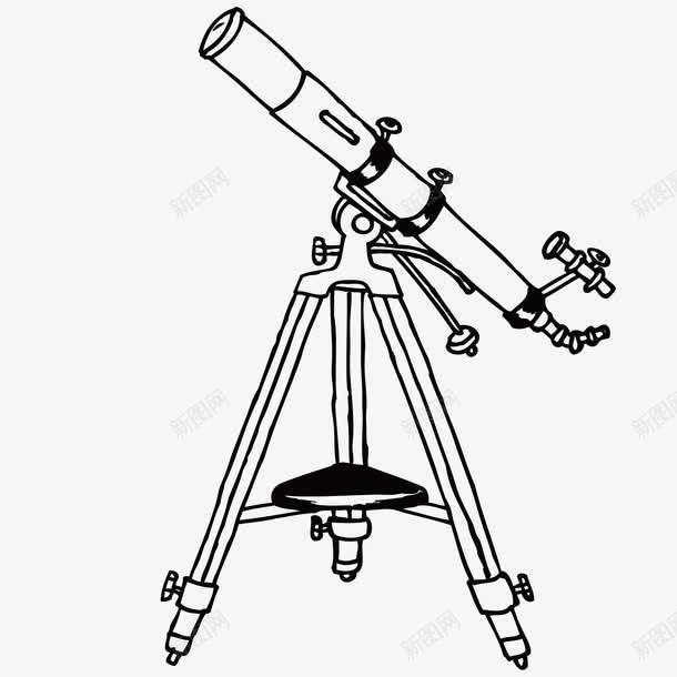 手绘望远镜png免抠素材_新图网 https://ixintu.com 手绘画 望远镜 简笔画