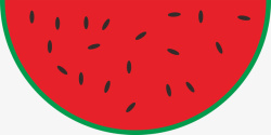 半块月饼卡通水果西瓜高清图片