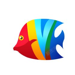 彩色鱼素材