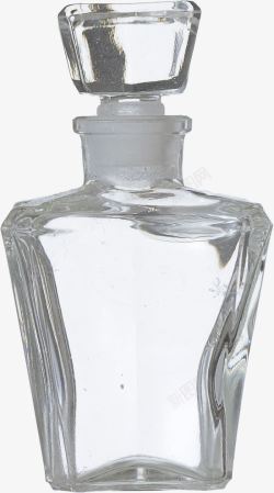 方形瓶子方形透明玻璃瓶瓶子瓶塞高清图片