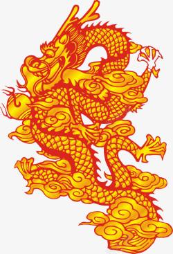 龙型图形中国龙线条图高清图片