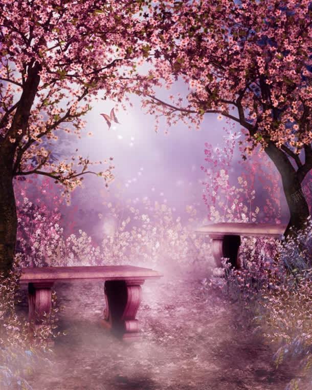 唯美粉色树木花朵jpg设计背景_新图网 https://ixintu.com 树木 粉色 花朵
