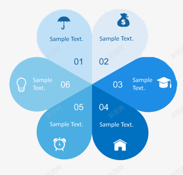 蓝色信息图表矢量图eps免抠素材_新图网 https://ixintu.com PPT 信息图表 免抠PNG素材 商务 蓝色 矢量图