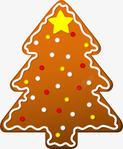 树木饼干冬日褐色圣诞饼干高清图片