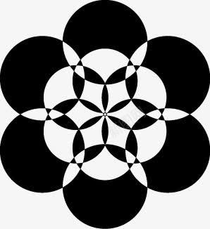 黑白装饰图png免抠素材_新图网 https://ixintu.com 几何图案 对称 黑白装饰图案