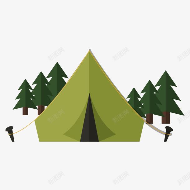 野营露营的风景png免抠素材_新图网 https://ixintu.com 帐篷 植物 绿色 郊外 野营 露营 风景