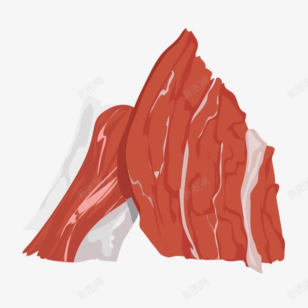 五花肉矢量图ai免抠素材_新图网 https://ixintu.com 猪肉 肉类 肥肉 食物 矢量图