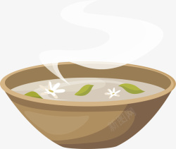 碗里可口的清汤美味的清汤矢量图高清图片