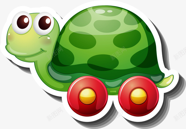 绿色卡通玩具乌龟png免抠素材_新图网 https://ixintu.com 儿童玩具 卡通乌龟 可爱乌龟 玩具龟 绿色乌龟 装饰图案