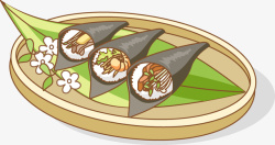 手绘寿司食物图素材