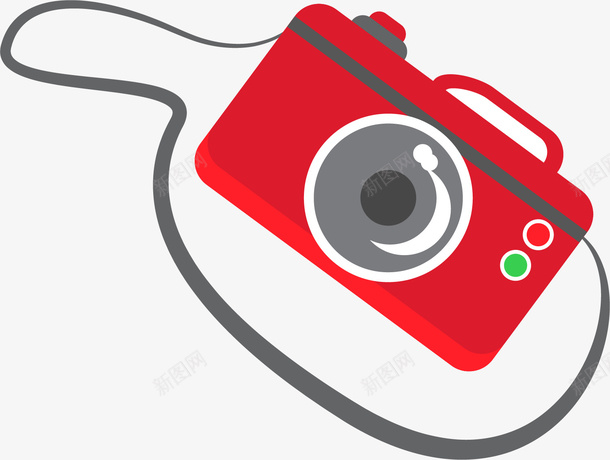 红色卡通照相机png免抠素材_新图网 https://ixintu.com 免抠PNG 卡通 拍照 摄影 照相机 相机 红色 装饰图案