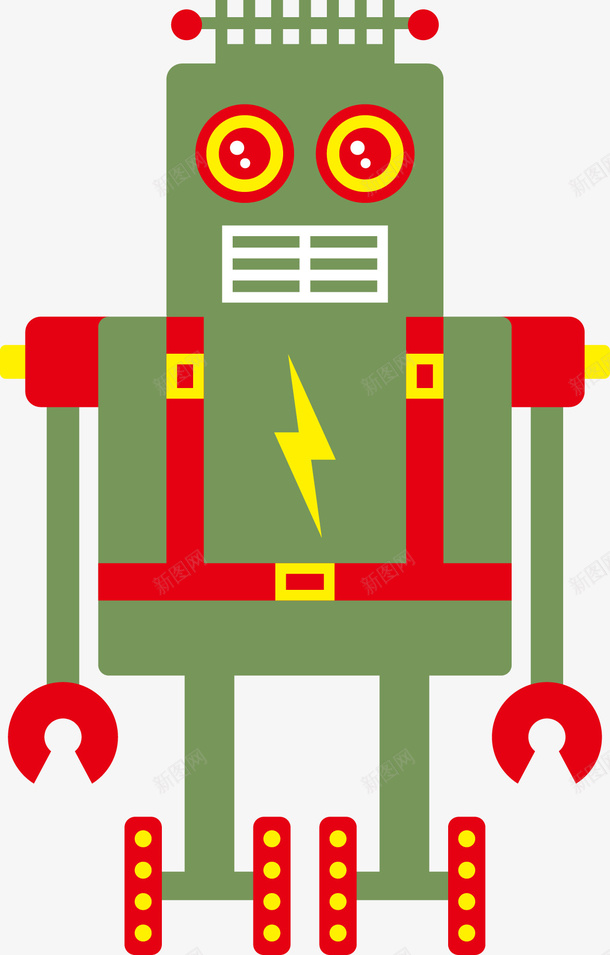 绿色的机器人png免抠素材_新图网 https://ixintu.com PNG图形 PNG装饰 卡通 机器人 绿色 装饰