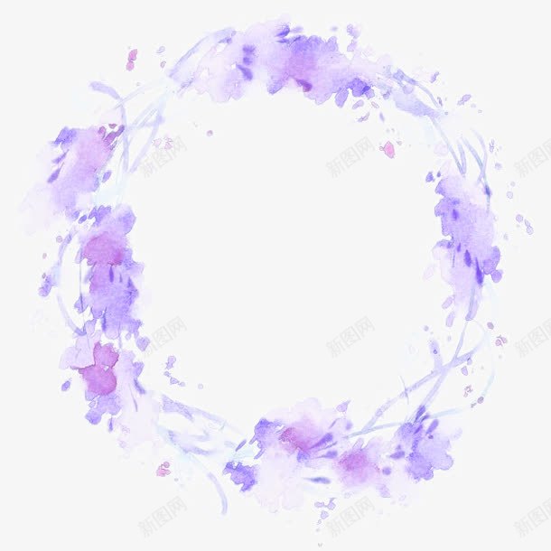 紫色花朵圆形png免抠素材_新图网 https://ixintu.com 圆形 紫色 花朵