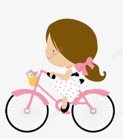 骑自行车的小女孩png免抠素材_新图网 https://ixintu.com 小女孩 粉色 自行车 装饰 装饰素材
