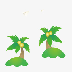 海边椰子树矢量图素材