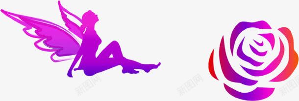 紫色创意花朵花仙子人物png免抠素材_新图网 https://ixintu.com 人物 仙子 创意 紫色 花朵