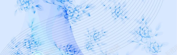 饰花朵玫瑰蓝色线条jpg设计背景_新图网 https://ixintu.com 玫瑰 线条 花朵 蓝色