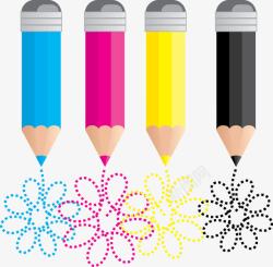 鐢电伅娉彩色画笔矢量图高清图片