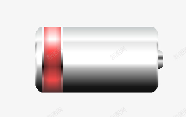 红色卡通手绘电池进程矢量图图标eps_新图网 https://ixintu.com 卡通手绘 图案图标 电池电量 电池进程 电量条 矢量图