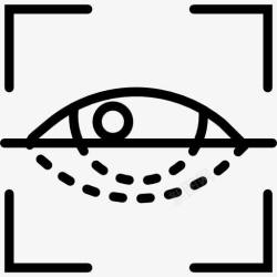 眼睛扫描扫描图标高清图片