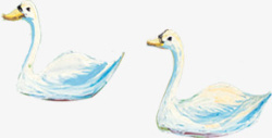 手绘鸭子插画透明素材