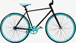 蓝色自行车插图素材
