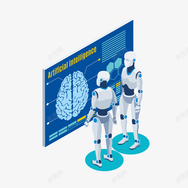 卡通机器人png免抠素材_新图网 https://ixintu.com 卡通机器人 商务 机器人 科技 蓝色 蓝色机器人