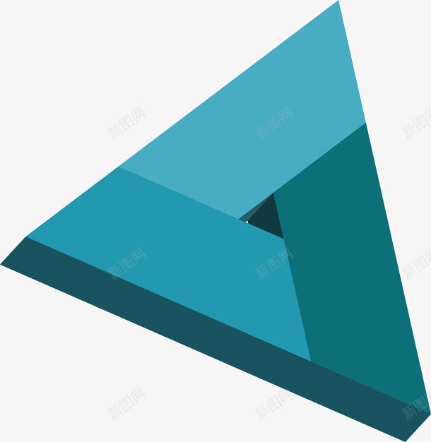 立体蓝色三角形矢量图eps免抠素材_新图网 https://ixintu.com 三角形 几何图形 矢量png 立体三角 立体效果 蓝色三角 矢量图