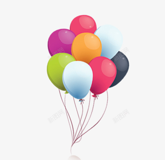 多彩卡通气球装饰图案png免抠素材_新图网 https://ixintu.com 免抠PNG 卡通 多彩 气球 装饰图案