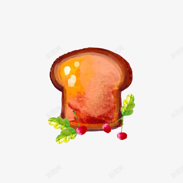 水彩绘面包片png免抠素材_新图网 https://ixintu.com 手绘面包 水彩绘 背景装饰 面包 食物