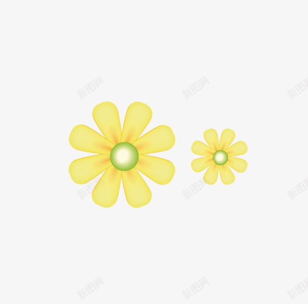 黄色小花png免抠素材_新图网 https://ixintu.com 花 花朵 花瓣 黄色
