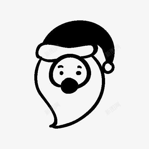 圣诞老人黑色图标png_新图网 https://ixintu.com 图标 圣诞老人 黑色