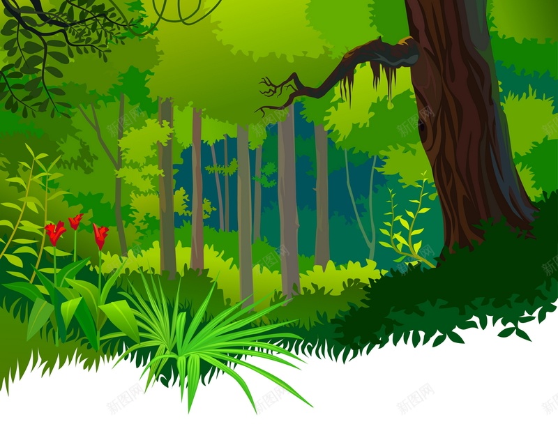 树林森林矢量图ai设计背景_新图网 https://ixintu.com 树林 森林 绿色 矢量图