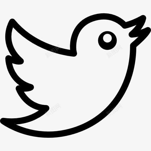 推特鸟LOGO的轮廓图标png_新图网 https://ixintu.com coucou 推特 标志 标识 概述 符号 鸟