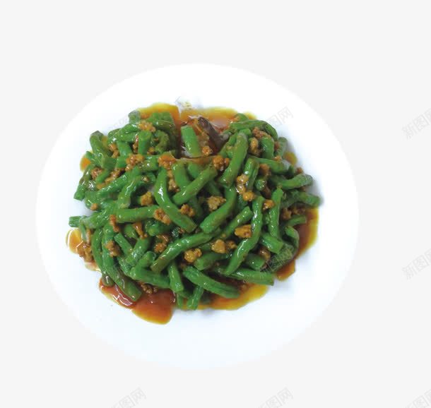 干煸豆角png免抠素材_新图网 https://ixintu.com 产品实物 家常菜 碎肉 绿色 蔬菜 豆角 青菜
