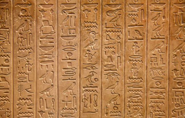 古埃及壁画象形文字背景