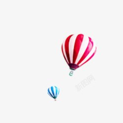 高空城市城市高空的氢气球高清图片